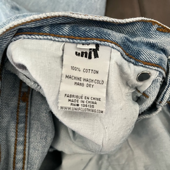 UNIF Light Wash Straight Denim Jeans Size 25 - Picture 10 of 11